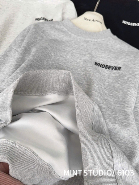 SET MÃ 6103 BỘ NỈ CỔ 3CM IN CHỮ