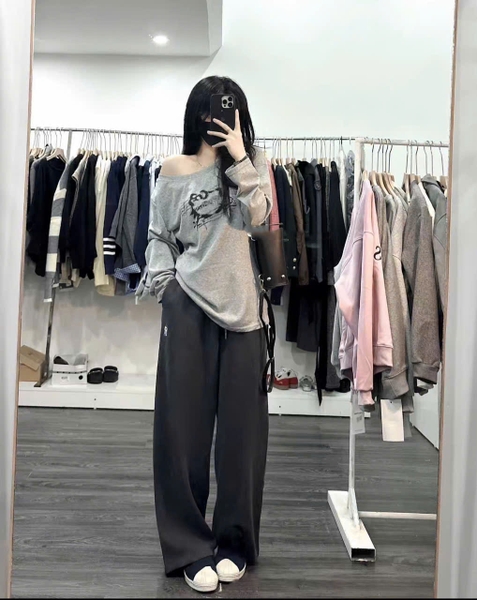 QUẦN NỈ MÃ 40782 SUÔNG THÊU GẤU