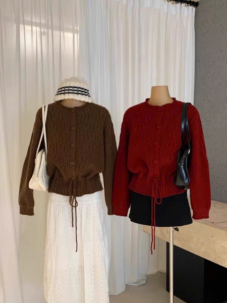 CARDIGAN LEN NHŨ RÚT EO MÃ 510