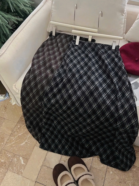 CHÂN VÁY DÀI DẠ KẺ MÃ 3442