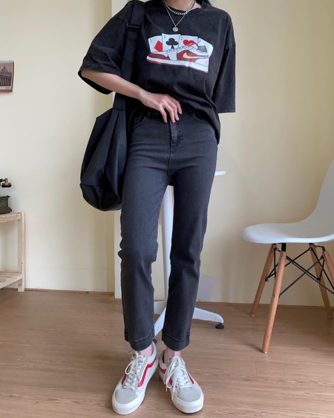 QUẦN SKINNY JEANS ĐEN KHÓI XÁM