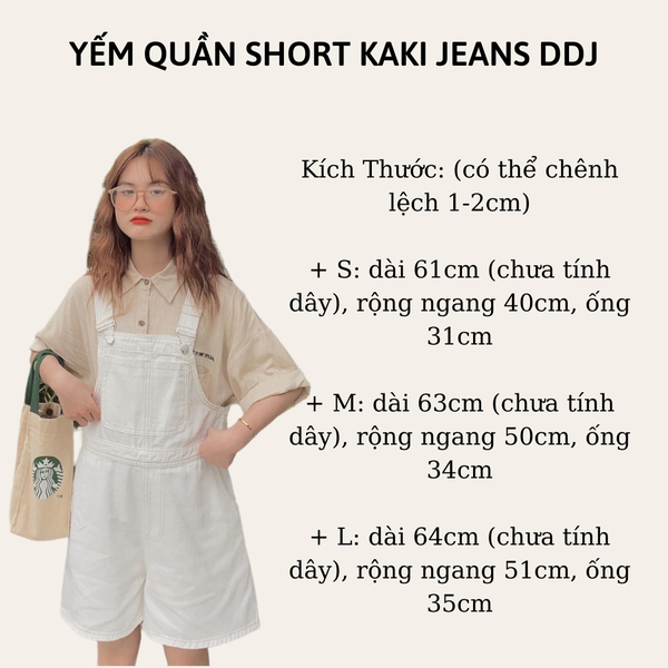 YẾM QUẦN SHORT KAKI JEANS DDJ