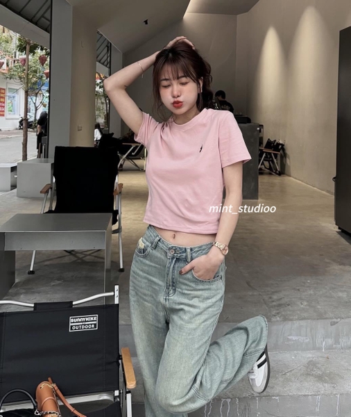 ÁO BABYTEE CROP THÊU NGỰA AIMEI