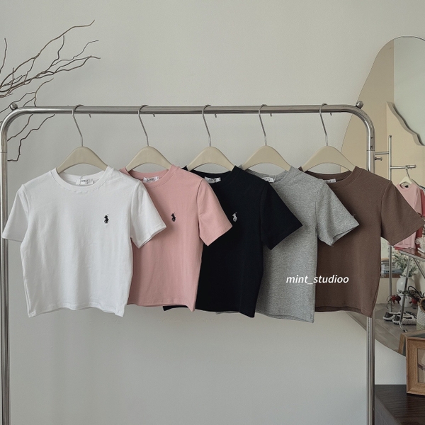 ÁO BABYTEE CROP THÊU NGỰA AIMEI