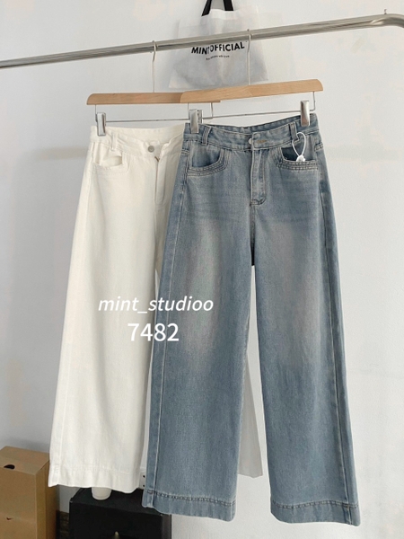 QUẦN JEANS SUÔNG NẤM MÃ 7482