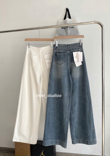 QUẦN JEANS SUÔNG RỘNG TAG NÂU MÃ 7722