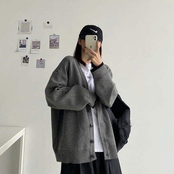ÁO CARDIGAN LEN VIỀN MÀU MÃ 054