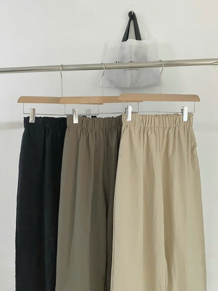 KANA BASIC PANT QUẦN DÙ TRƠN DÁNG RỘNG