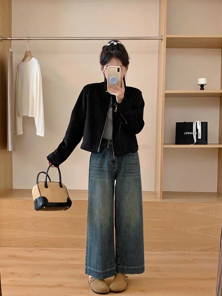 QUẦN JEANS SUÔNG ỐNG ĐỨNG THÊU NƠ MINI MÃ 7623
