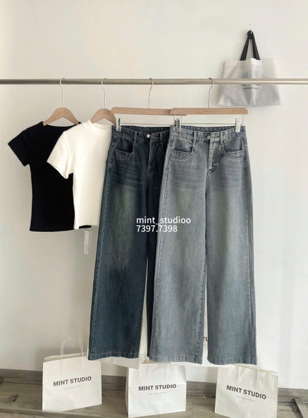 QUẦN JEANS SUÔNG GẤU MÃ 7397.7398