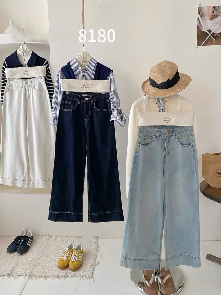 QUẦN JEANS SUÔNG ỐNG ĐỨNG CICI MÃ 8180