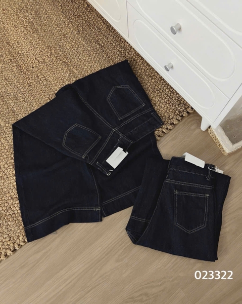 QUẦN JEANS SUÔNG RỘNG XẾP LY W.M MÃ 3322