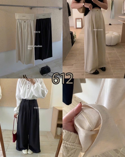 QUẦN VẢI TIÊU SUÔNG RỘNG MÃ 612
