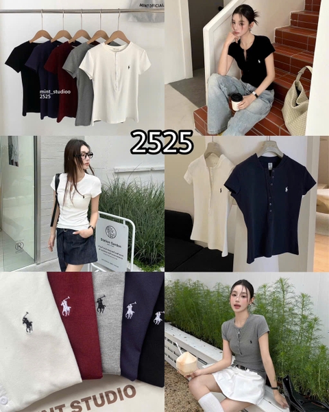 ÁO CỔ TRỤ CÚC THÊU NGỰA MÃ 2525