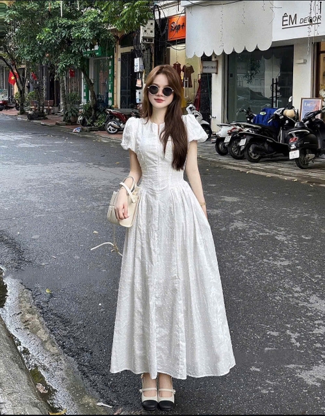 VÁY DÀI TRƠN BI NỔI DÁNG XÒE MÃ 2036