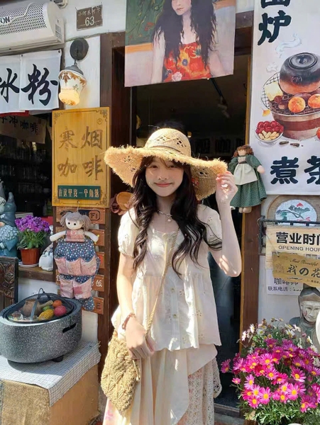 SƠ MI BABYDOLL HOA THÊU MÃ 499