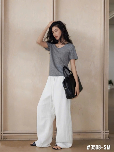 QUẦN LINEN ỐNG SUÔNG MÃ 3508