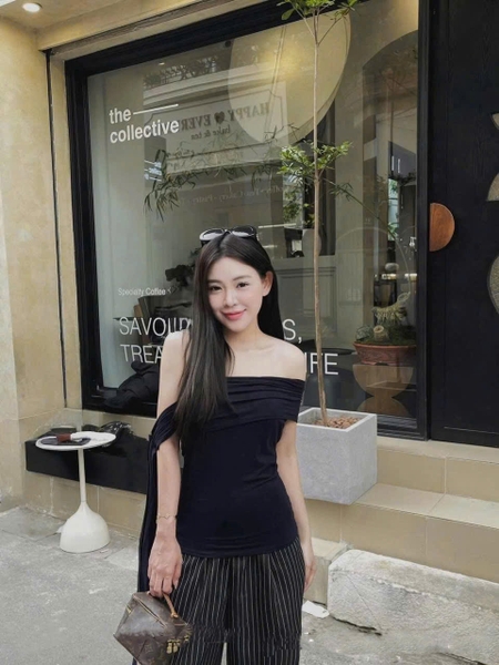 ÁO LỆCH VAI DÂY MÃ S1861