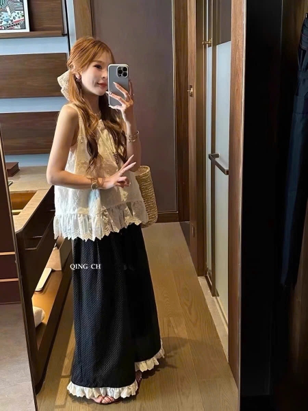 SET ÁO REN KÈM QUẦN CHẤM BI MÃ 2237