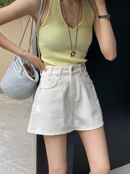 QUẦN SHORT JEANS TRƠN MÃ 8058