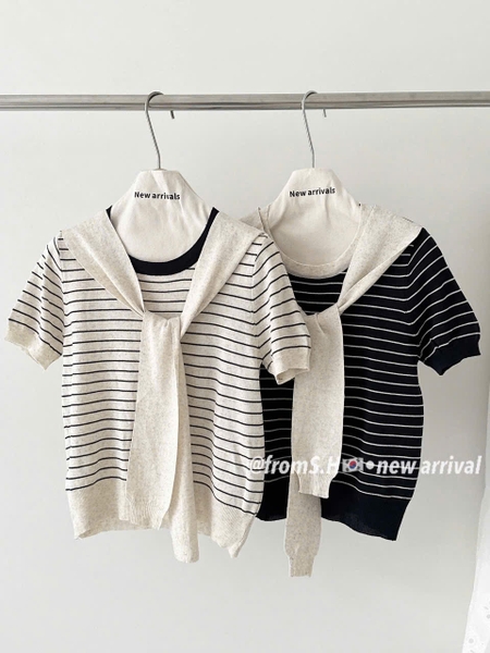 ÁO MONGTOGHI KẺ KÈM KHĂN MÃ SH246