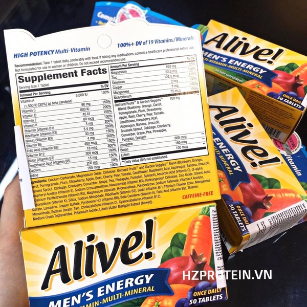 NATURE'S WAY ALIVE MEN ENERGY - VITAMIN TỔNG HỢP HÀM LƯỢNG CAO CHO NAM (50 VIÊN)