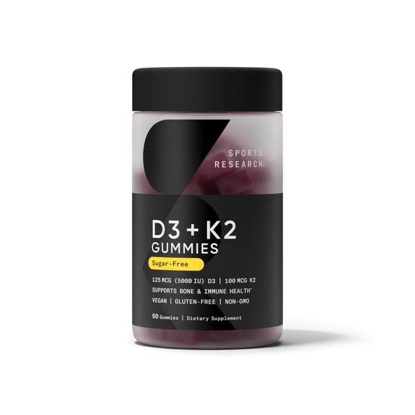 SR Sports Research D3+K2 Gummies 5000IU - Kẹo dẻo bổ sung vitamin tăng cường miễn dịch