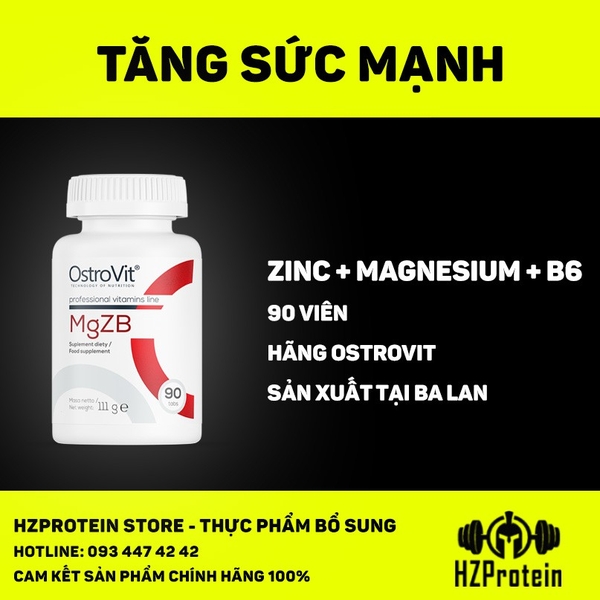 OSTROVIT MgZB - VIÊN UỐNG ZMA HỖ TRỢ TĂNG TESTOSTERONE (90 VIÊN)