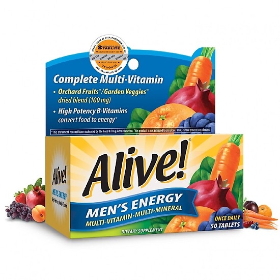 NATURE'S WAY ALIVE MEN ENERGY - VITAMIN TỔNG HỢP HÀM LƯỢNG CAO CHO NAM (50 VIÊN)
