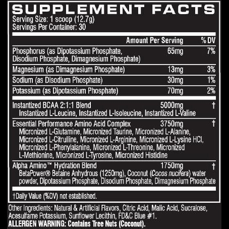 CELLUCOR ALPHA AMINO - PHỤC HỒI, TĂNG HIỆU SUẤT TẬP LUYỆN (30 LẦN DÙNG)