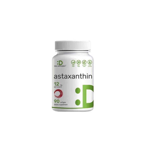 Deal Supplement Astaxanthin 12mg - Viên uống chống oxy hóa, đẹp da, hỗ trợ mắt, khớp và tăng cường miễn dịch