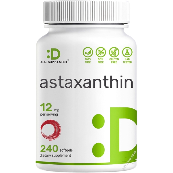 Deal Supplement Astaxanthin 12mg - Viên uống chống oxy hóa, đẹp da, hỗ trợ mắt, khớp