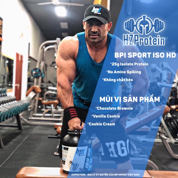 BPI ISO HD 100% WHEY ISOLATE PROTEIN - Nguồn Dinh Dưỡng Tăng Cơ Bắp Tối Đa (5LBS)