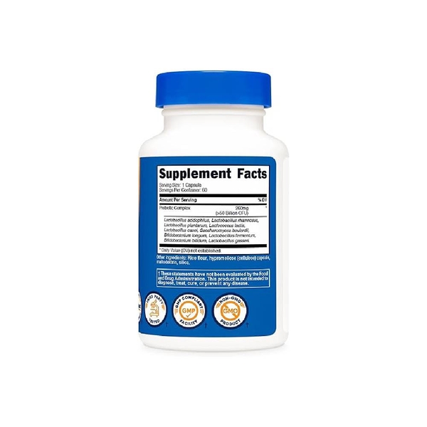 Nutricost Probiotic Complex >50 Billion CFU - Hỗ trợ hệ tiêu hóa và cân bằng vi sinh đường ruột