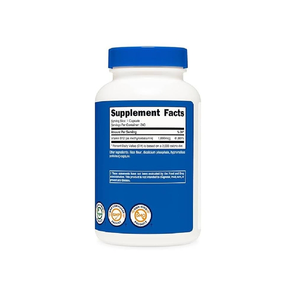 Nutricost Vitamin B12 1000mg - Bổ Sung Vitamin B12 Của Mỹ