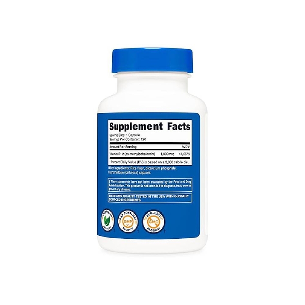 Nutricost Vitamin B12 1000mg - Bổ Sung Vitamin B12 Của Mỹ