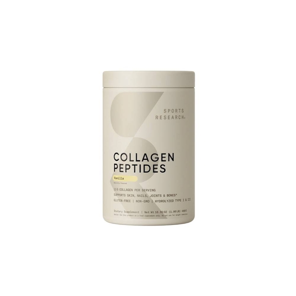 SPORT RESEARCH COLLAGEN PEPTIDES HỦ 480G - BỘT COLLAGEN THỦY PHÂN HỖ TRỢ DA, TÓC, MÓNG