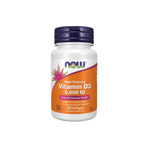 Now Vitamin D3 5000IU - Hỗ Trợ Xương, Răng Chắc Khỏe