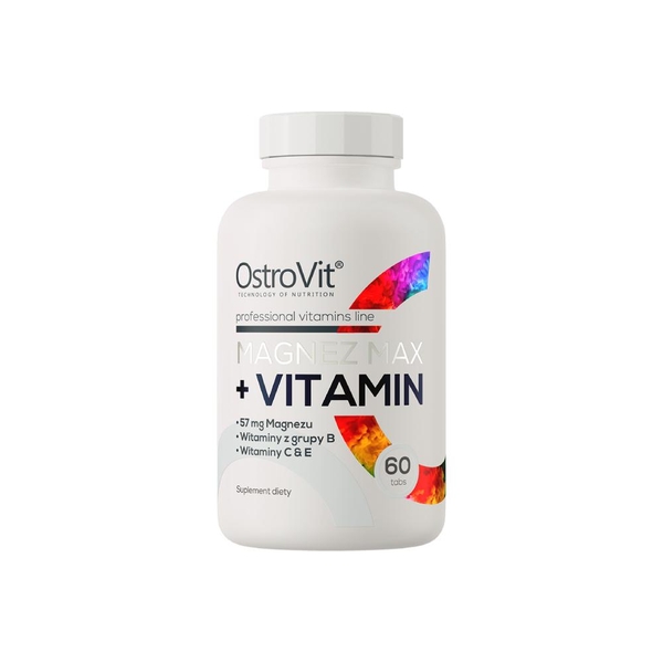 Ostrovit Magnez Max + Vitamin - Cải Thiện Giấc Ngủ, Cân Bằng Điện Giải (60 Viên)