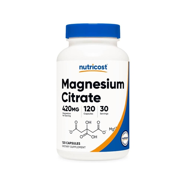 Nutricost Magnesium Citrate 420mg - Giảm lo âu và cải thiện chất lượng giấc ngủ
