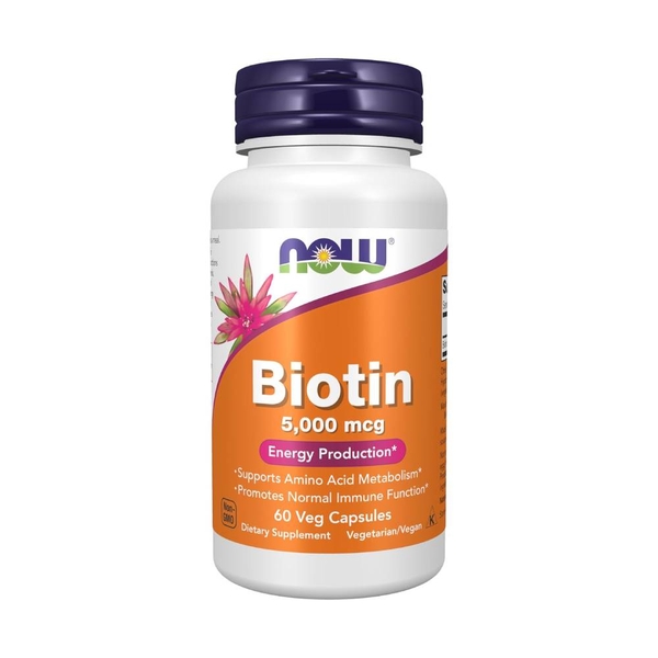 Now Biotin 5,000mcg - Nuôi dưỡng làn da và tóc, móng khỏe mạnh