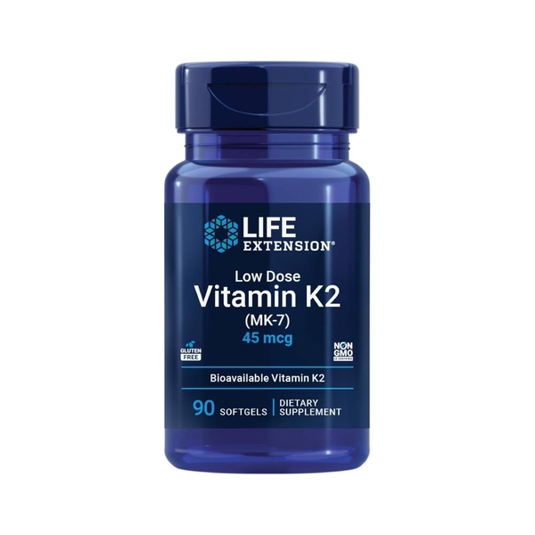Life Extension Vitamin K2 MK-7 45mcg (90 Viên) - Giúp vận chuyển canxi vào xương, phòng ngừa loãng xương