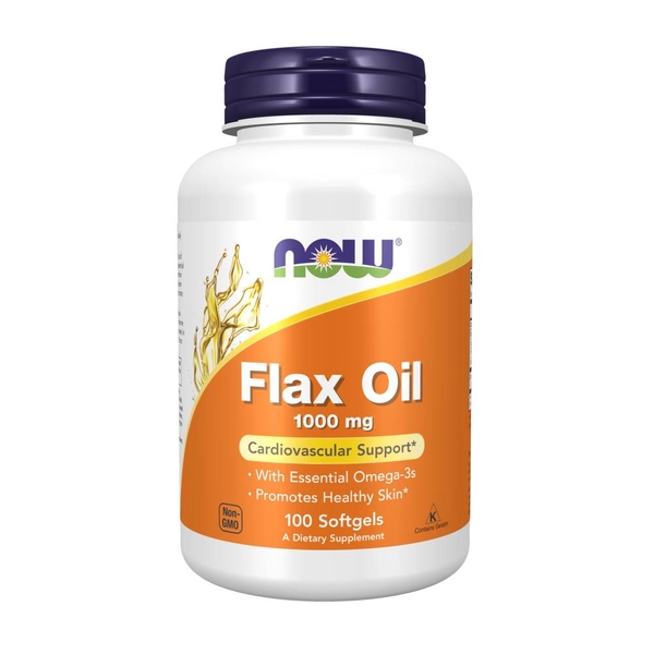 Now Flax Oil 1000mg - Hỗ trợ sức khỏe tim mạch và duy trì lượng mỡ máu lành mạnh