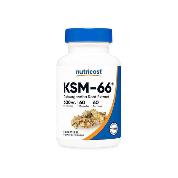 Nutricost KSM-66 Ashwagandha Root Extract 600mg - Giảm Stress, Ngủ Ngon, Tăng Khả Năng Miễn Dịch
