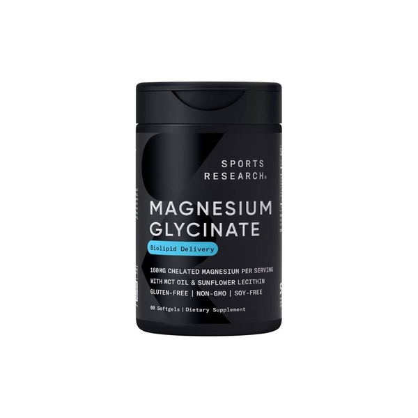 SR Sports Research Magnesium Glycinate (60 Viên) - Hỗ Trợ Giấc Ngủ, Xương Khớp Và Tim Mạch