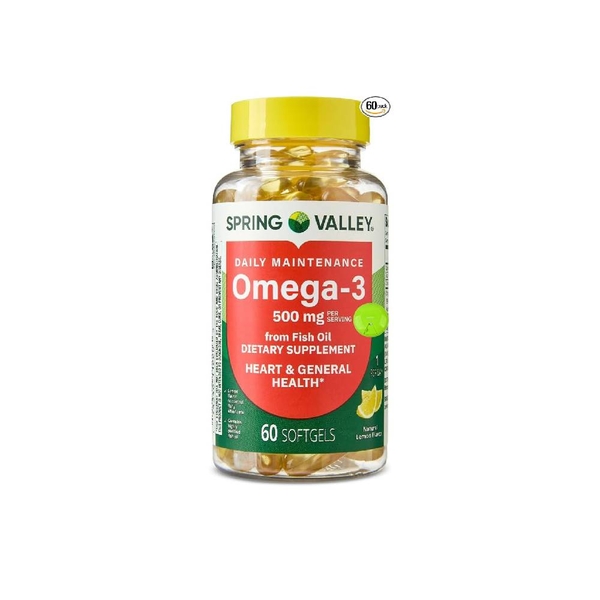 Spring Valley Omega3 500mg - Bổ Sung Dầu Cá Hỗ Trợ Sức Khỏe Tổng Thể
