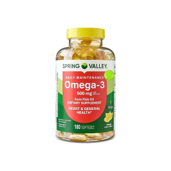 Spring Valley Omega3 500mg - Bổ Sung Dầu Cá Hỗ Trợ Sức Khỏe Tổng Thể