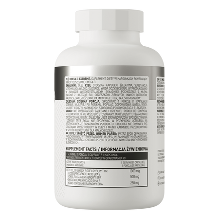 OstroVit Omega 3 Extreme – Dầu Cá Giàu EPA & DHA, Tốt Cho Tim Mạch, Hỗ Trợ Não Bộ & Thị Lực (90/180 Viên)