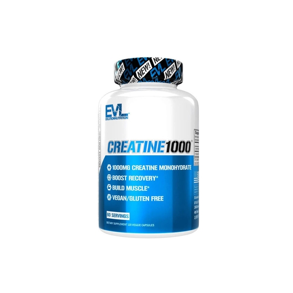 EVL Creatine Monohydrate 1000 - Tăng Sức Mạnh Chuyển Hóa Năng lượng Tăng Cơ Cho Cơ Bắp (USA-120 Viên)
