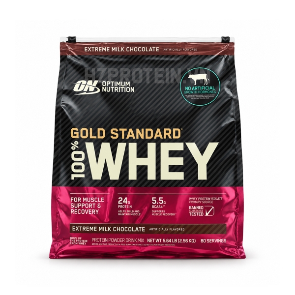 Optimum Nutrition Gold Standard 100% Whey Protein 5.6LBS - 80 Lần Dùng